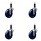 Service Caster 4'' SS Solid Poly Wheel Swivel 1'' Expanding Stem Caster Set, 4PK SCC-SSEX20S414-SPUS-1-4 - alternate 1
